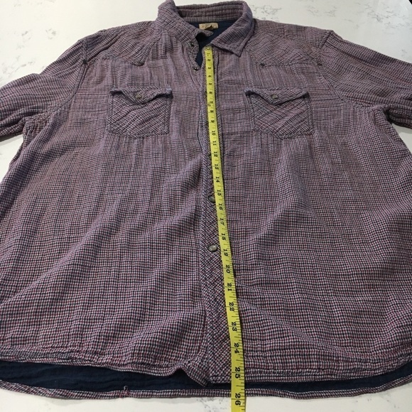 Trevero long sleeve button front plated print shirt size:XXL - Picture 6 of 8